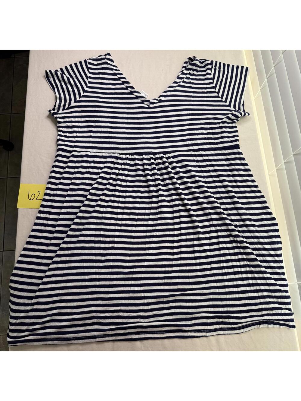 K. Jordan Navy and White Striped Plus Size 3X Dress - Picture 4 of 4